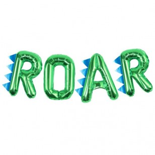 Dinosaur Roar Green Balloon Banner